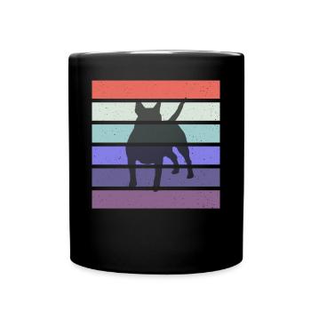 Retro clothing for Bulldog - Full Colour Mug - black - Front