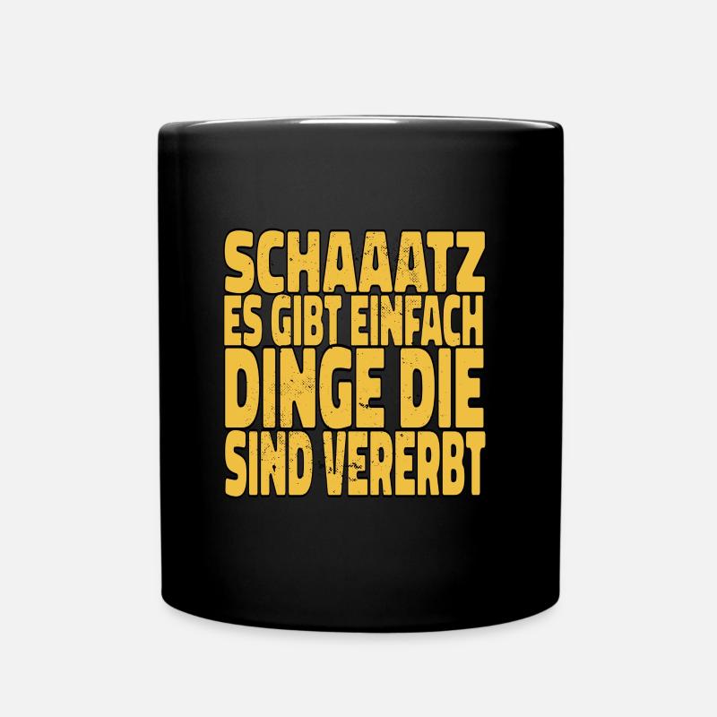 SCHAAATZ, witzige Sprüche - Tasse einfarbig - Schwarz