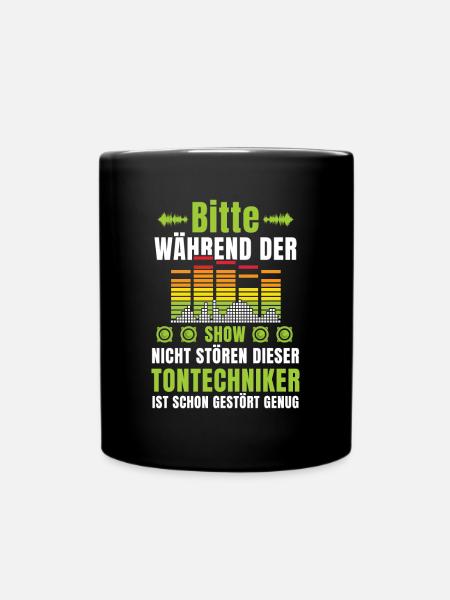 Tontechniker Veranstaltungstechniker - Tasse einfarbig - Schwarz