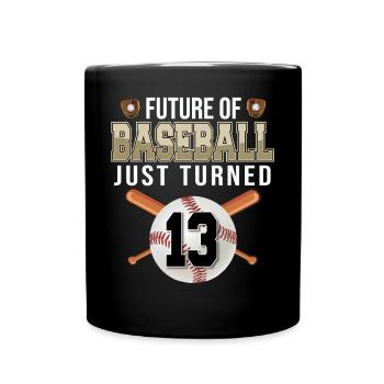 L’avenir du baseball vient d’avoir 13 ans | 13e anniversaire - Mug uni - noir - Devant