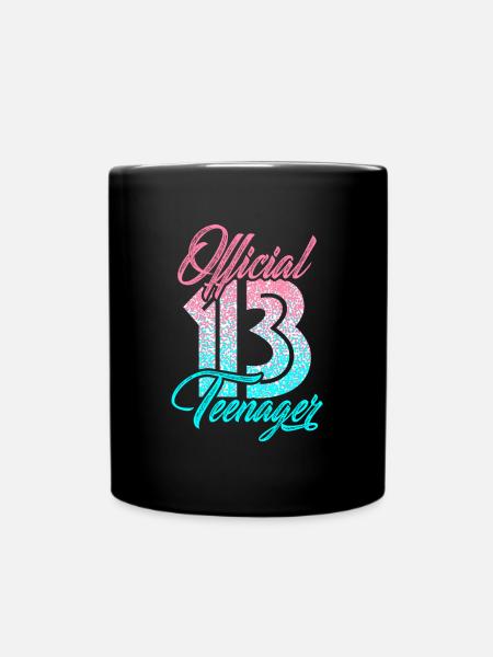 Official 13 Teenager - Tasse einfarbig - Schwarz