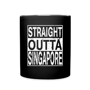 Singapour Straight outta Singapour - Mug uni - noir - Devant