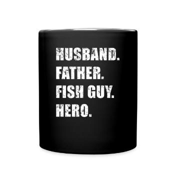 Rétro Poissonnier Aquariophile Fête des Pères - Mug uni - noir - Devant