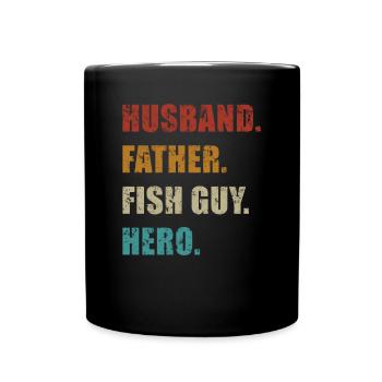 Rétro Poissonnier Aquariophile Fête des Pères - Mug uni - noir - Devant