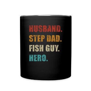 Rétro Poissonnier Aquariophile Fête des Pères - Mug uni - noir - Devant