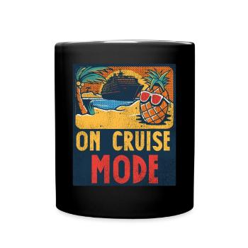 Cruise Ship Vacation Vintage On - Tasse einfarbig - Schwarz - Vorne
