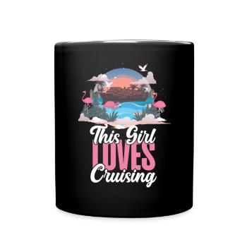 Cruise Ship Vacation Girl This - Full Colour Mug - black - Front
