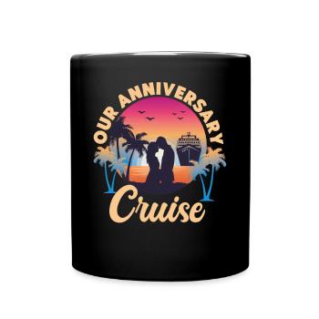 Bateau de croisière Vacances Mari Femme - Mug uni - noir - Devant