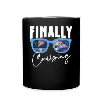 Cruise Ship Vacation Finally - Tasse einfarbig - Schwarz - Vorne