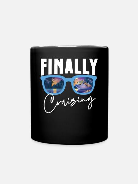 Cruise Ship Vacation Finally - Tasse einfarbig - Schwarz
