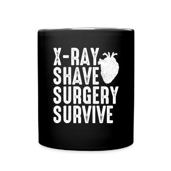 Open-heart surgery Heart surgery - Full Colour Mug - black - Front