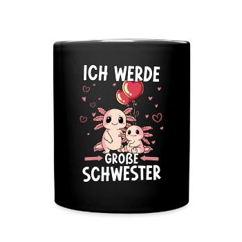 Ich Werde Große Schwester - Tasse einfarbig - Schwarz - Vorne