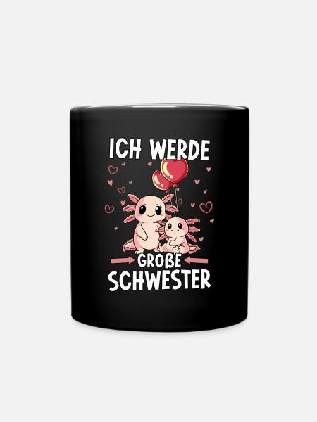 Ich Werde Große Schwester - Tasse einfarbig - Schwarz