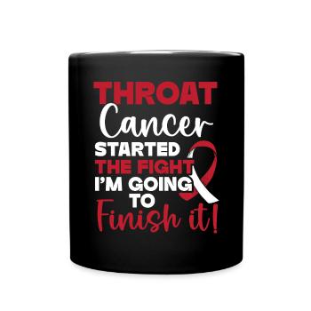 Cancer de la gorge Sensibilisation au cancer de la tête et du cou - Mug uni - noir - Devant