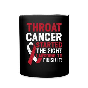 Cancer de la gorge Sensibilisation au cancer de la tête et du cou - Mug uni - noir - Devant