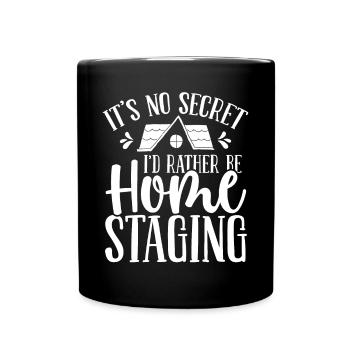 Home Staging House Showing Interior - Full Colour Mug - black - Front
