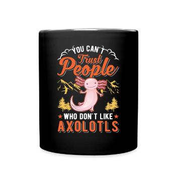 Axolotl Queue Cadeau Amphibien Axolotl - Mug uni - noir - Devant