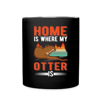 Otter Home otter Sea otter - Full Colour Mug - black - Front