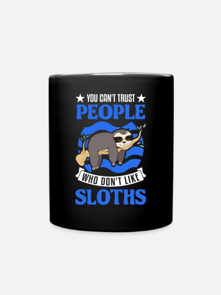 Faultier Liebhaber - Tasse einfarbig - Schwarz