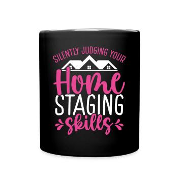 Home Staging Skills Women Interior Home Stager - Full Colour Mug - black - Front