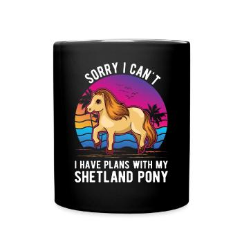 Poney Shetland Poney Shetland Shetty - Mug uni - noir - Devant