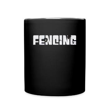 Fechten - Tasse einfarbig - Schwarz - Vorne