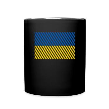 Ukraine flag - Full Colour Mug - black - Front