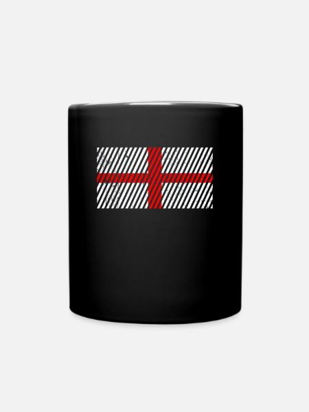 England Flag - Full Colour Mug - black