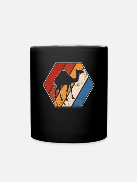 Dromedar Retro - Tasse einfarbig - Schwarz