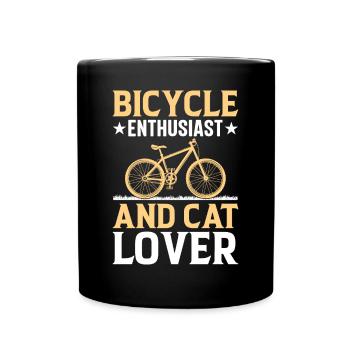 Cyclistes de VTT - Passionnés de vélo et - Mug uni - noir - Devant