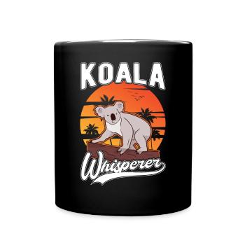 Koala Whisperer Koala Flüsterer Koalabär - Tasse einfarbig - Schwarz - Vorne