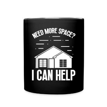 Real Estate Agent more Space I can help Broker - Full Colour Mug - black - Front