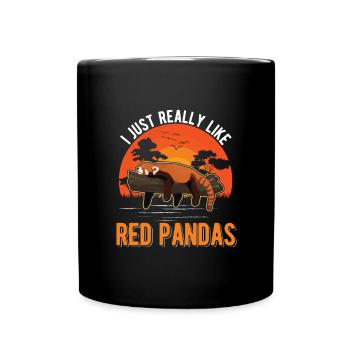 J’aime vraiment Red Pandas Roter Panda - Mug uni - noir - Devant