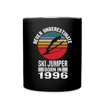 Never Underestimate Ski Jumper born in 1996 - Full Colour Mug - black - Front