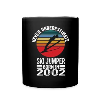 Never Underestimate Ski Jumper born in 2002 - Full Colour Mug - black - Front