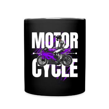 Moto Lifestyle / Moto / Moto motard - Mug uni - noir - Devant