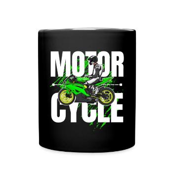 Motorcycle Lifestyle / Motorcycle / Motorcycle biker - Full Colour Mug - black - Front