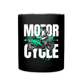 Motorcycle Lifestyle / Motorcycle / Motorcycles biker - Full Colour Mug - black - Front