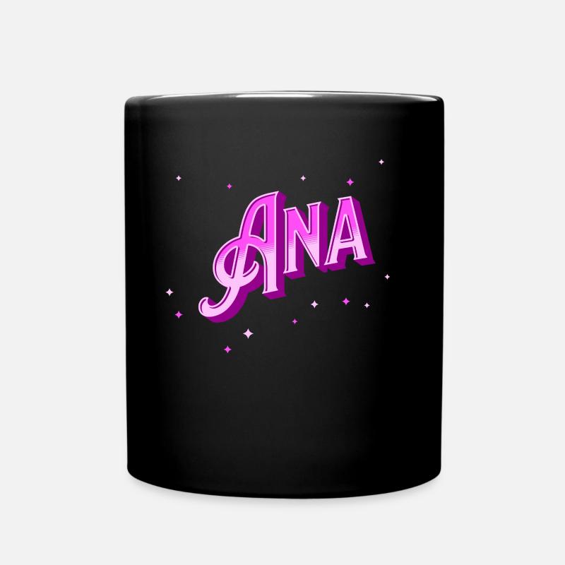 Ana Namen personalisiert - Tasse einfarbig - Schwarz