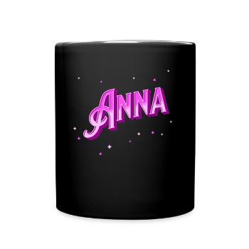 Nom Anna personnalisé - Mug uni - noir - Devant
