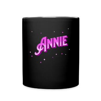 Annie Namen personalisiert - Tasse einfarbig - Schwarz - Vorne