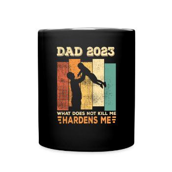 Dad 2023 - funny saying for expectant fathers - Tasse einfarbig - Schwarz - Vorne