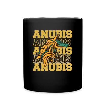 Anubis Altes Ägypten Gott des toten Pharaos Ägypto - Tasse einfarbig - Schwarz - Vorne