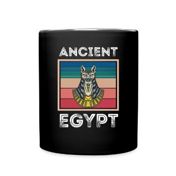 Altes Ägypten Anubis Gott des toten Pharaos Ägypto - Tasse einfarbig - Schwarz - Vorne