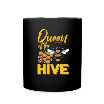Queen Bee Beekeeper Honey Bee Beekeeping Bienenliebh - Full Colour Mug - black - Front