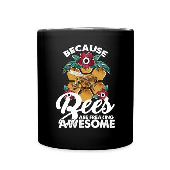 Honey Bee Beekeeping Queen Bee Beekeeper Honey Bee Liebha - Full Colour Mug - black - Front