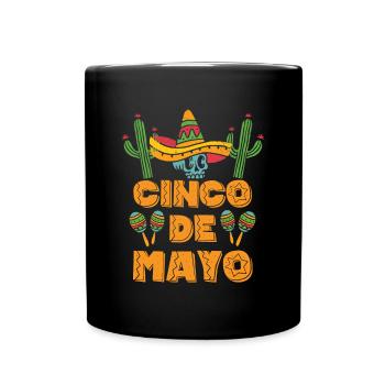 Cinco de Mayo Sombrero Cactus Skull Mexican Souven - Tasse einfarbig - Schwarz - Vorne