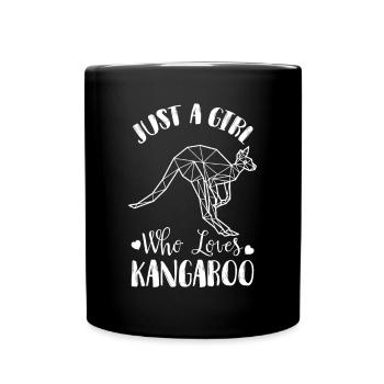 Girl-Love-Kangaroo-Australia-Kangaroos - Full Colour Mug - black - Front