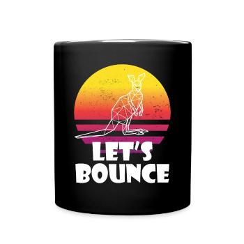 Hop like kangaroos Australia Marsupials Lus - Full Colour Mug - black - Front