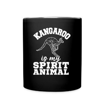 Kangourou Spirit Animal Australie Outback Beutelti - Mug uni - noir - Devant